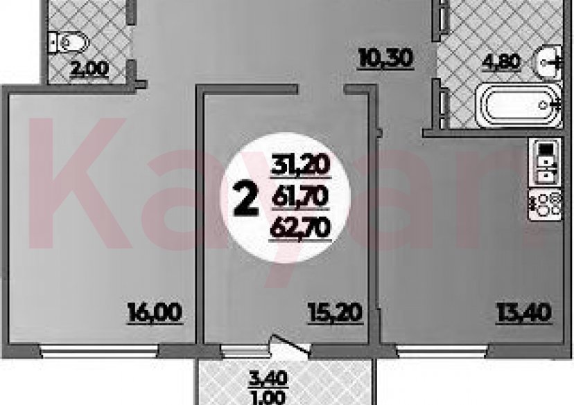 Продажа 2-комн. квартиры, 61.7 кв.м фото 0 Продажа 2-комн. квартиры, 61.7 кв.м фото 0