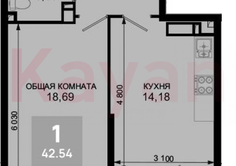 Продажа 1-комн. квартиры, 41.51 кв.м фото 0 Продажа 1-комн. квартиры, 41.51 кв.м фото 0