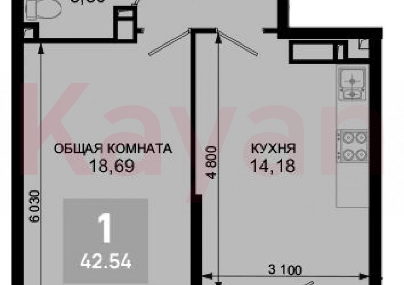 Продажа 1-комн. квартиры, 41.51 кв.м фото 0 Продажа 1-комн. квартиры, 41.51 кв.м фото 0