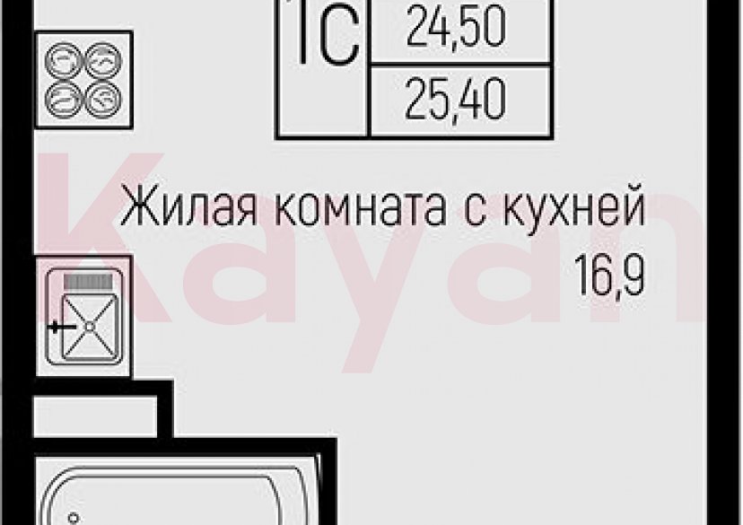Продажа студии, 24.5 кв.м фото 0