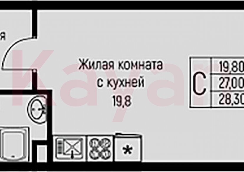 Продажа студии, 27 кв.м фото 0