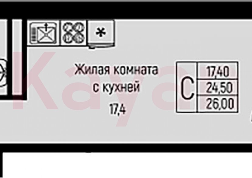 Продажа студии, 24.5 кв.м фото 0