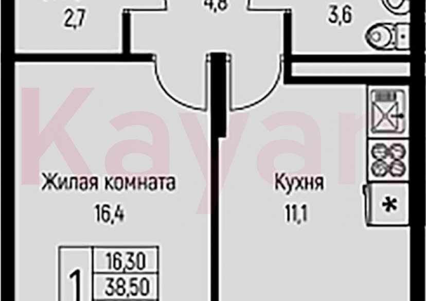 Продажа 1-комн. квартиры, 38.5 кв.м фото 0 Продажа 1-комн. квартиры, 38.5 кв.м фото 0