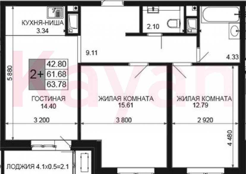 Продажа 3-комн. квартиры, 61.68 кв.м фото 0 Продажа 3-комн. квартиры, 61.68 кв.м фото 0