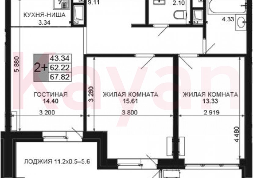 Продажа 3-комн. квартиры, 62.22 кв.м фото 0 Продажа 3-комн. квартиры, 62.22 кв.м фото 0