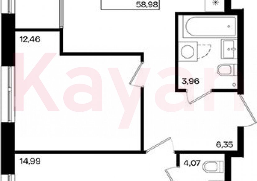 Продажа 3-комн. квартиры, 58.98 кв.м фото 0