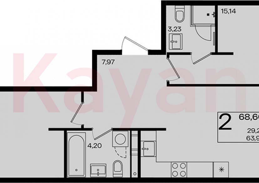 Продажа 3-комн. квартиры, 63.96 кв.м фото 0 Продажа 3-комн. квартиры, 63.96 кв.м фото 0
