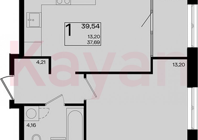 Продажа 2-комн. квартиры, 37.69 кв.м фото 0 Продажа 2-комн. квартиры, 37.69 кв.м фото 0