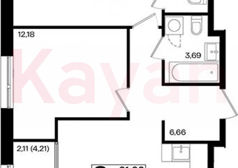 Продажа 3-комн. квартиры, 58.91 кв.м фото 0 Продажа 3-комн. квартиры, 58.91 кв.м фото 0