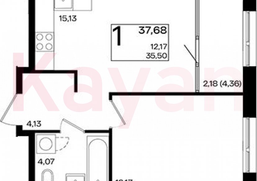 Продажа 2-комн. квартиры, 35.5 кв.м фото 0