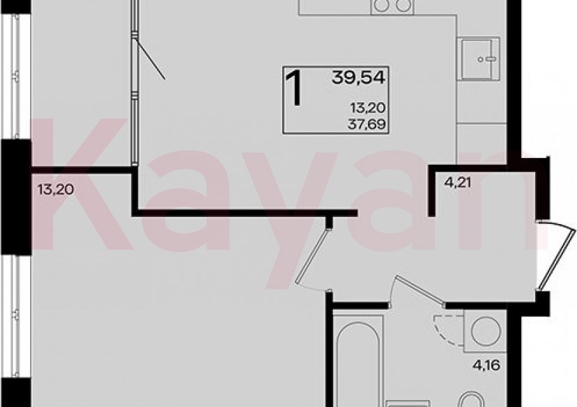 Продажа 2-комн. квартиры, 37.69 кв.м фото 0 Продажа 2-комн. квартиры, 37.69 кв.м фото 0