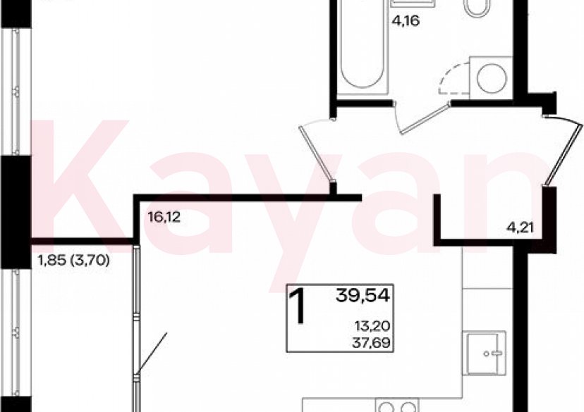 Продажа 2-комн. квартиры, 37.69 кв.м фото 0 Продажа 2-комн. квартиры, 37.69 кв.м фото 0