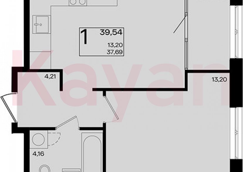 Продажа 2-комн. квартиры, 37.69 кв.м фото 0