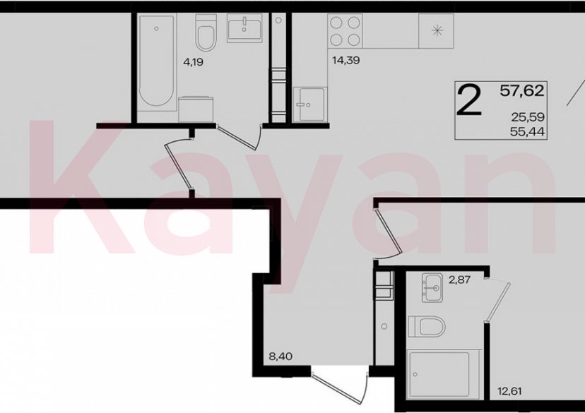 Продажа 3-комн. квартиры, 55.44 кв.м фото 0 Продажа 3-комн. квартиры, 55.44 кв.м фото 0