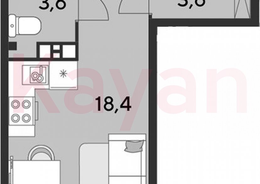 Продажа студии, 25.6 кв.м фото 0 Продажа студии, 25.6 кв.м фото 0