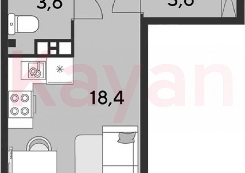Продажа студии, 25.9 кв.м фото 0