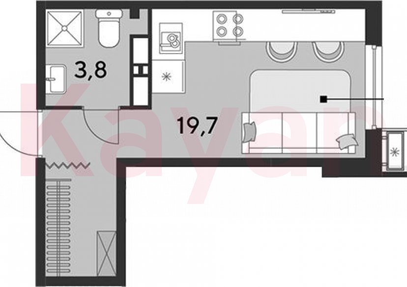 Продажа студии, 23.5 кв.м фото 0 Продажа студии, 23.5 кв.м фото 0