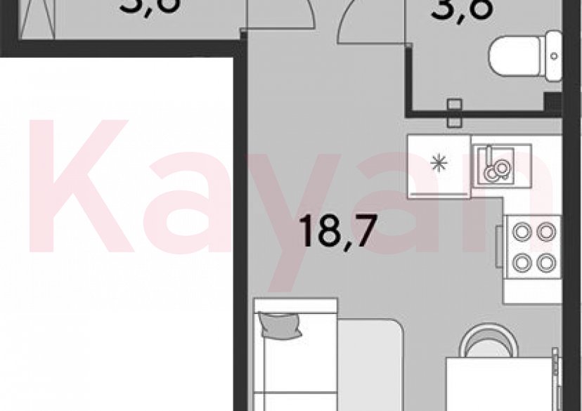Продажа студии, 25.9 кв.м фото 0