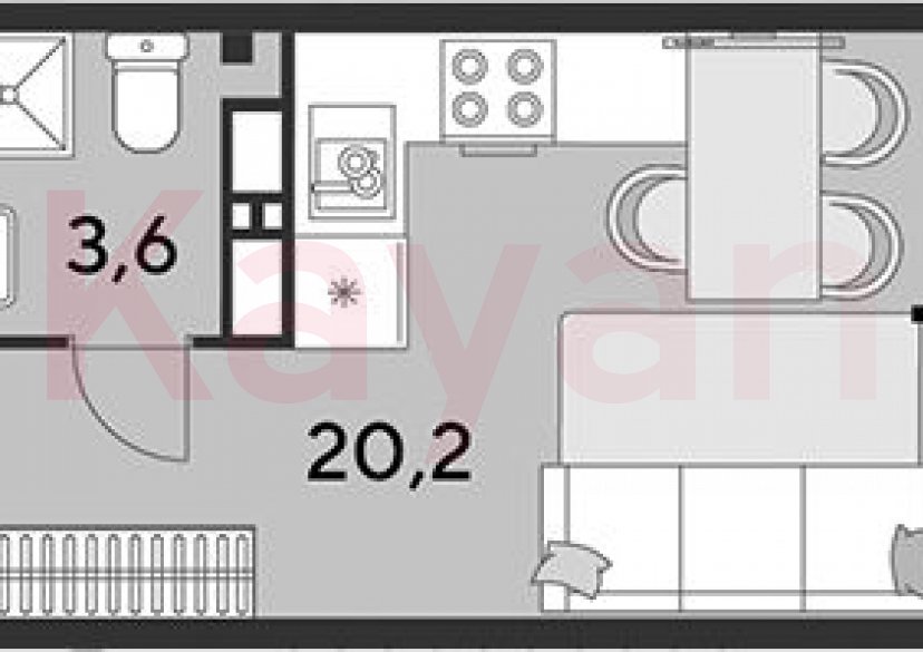 Продажа студии, 23.7 кв.м фото 0