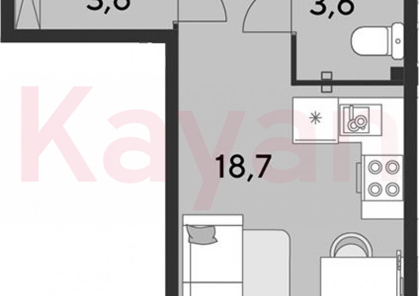 Продажа студии, 25.9 кв.м фото 0