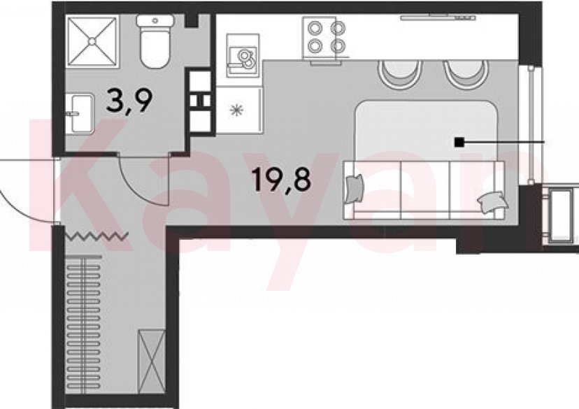 Продажа студии, 23.7 кв.м фото 0