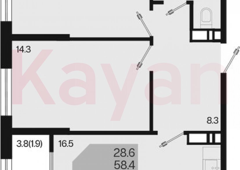 Продажа 3-комн. квартиры, 58.4 кв.м фото 0 Продажа 3-комн. квартиры, 58.4 кв.м фото 0