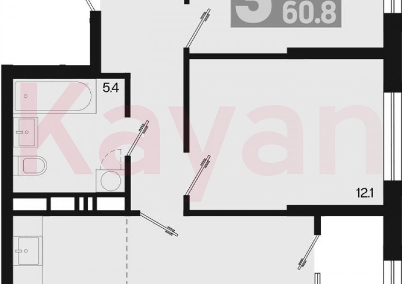 Продажа 3-комн. квартиры, 58.7 кв.м фото 0 Продажа 3-комн. квартиры, 58.7 кв.м фото 0