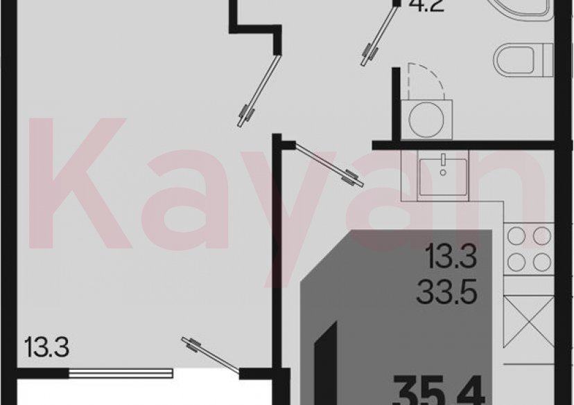 Продажа 1-комн. квартиры, 33.5 кв.м фото 0 Продажа 1-комн. квартиры, 33.5 кв.м фото 0