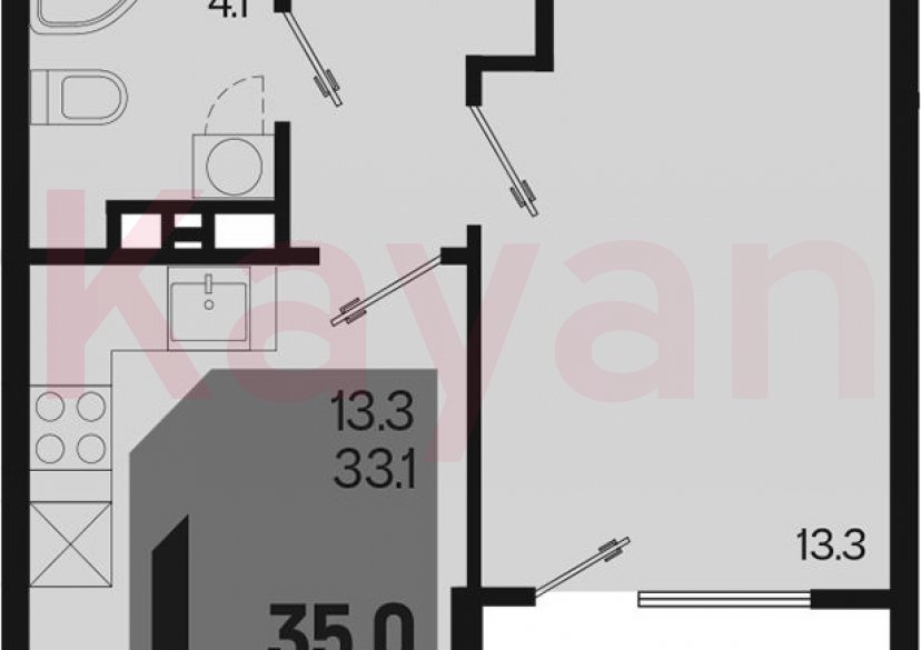 Продажа 1-комн. квартиры, 33.1 кв.м фото 0 Продажа 1-комн. квартиры, 33.1 кв.м фото 0