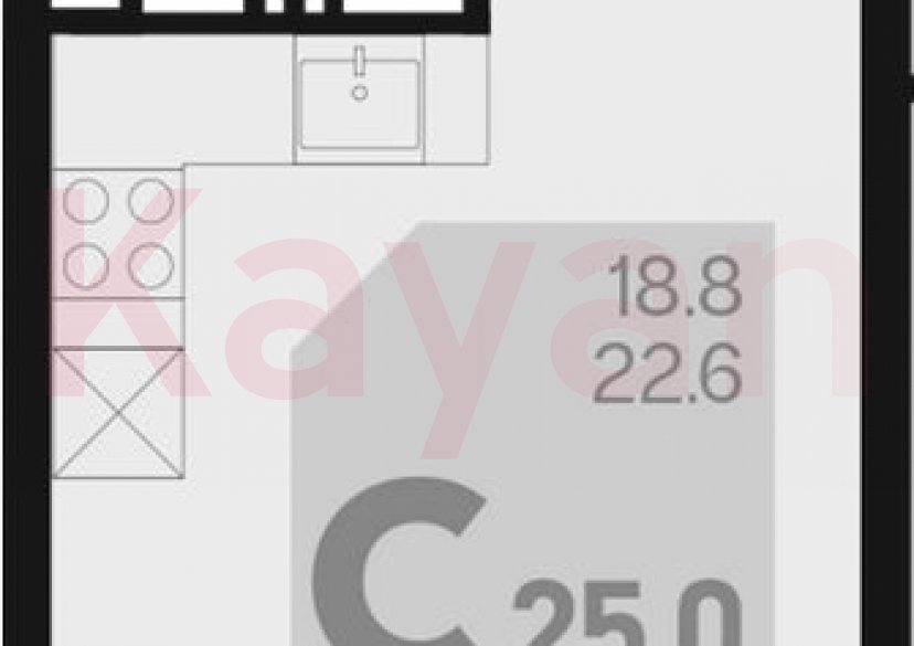 Продажа студии, 22.6 кв.м фото 0