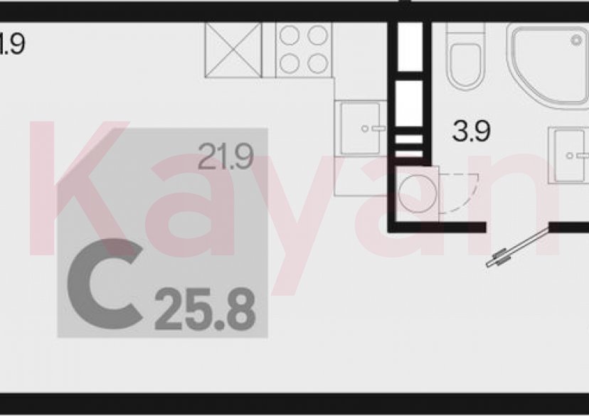 Продажа студии, 25.8 кв.м фото 0 Продажа студии, 25.8 кв.м фото 0