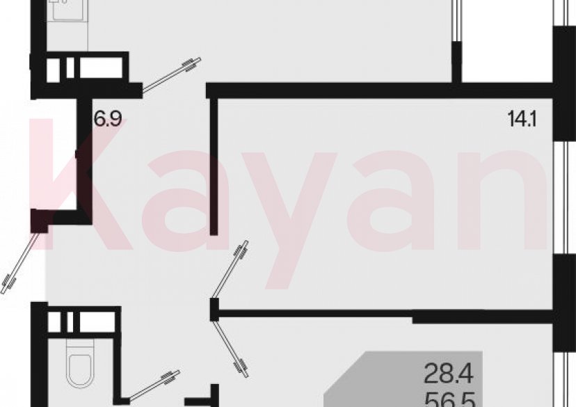 Продажа 3-комн. квартиры, 56.5 кв.м фото 0 Продажа 3-комн. квартиры, 56.5 кв.м фото 0