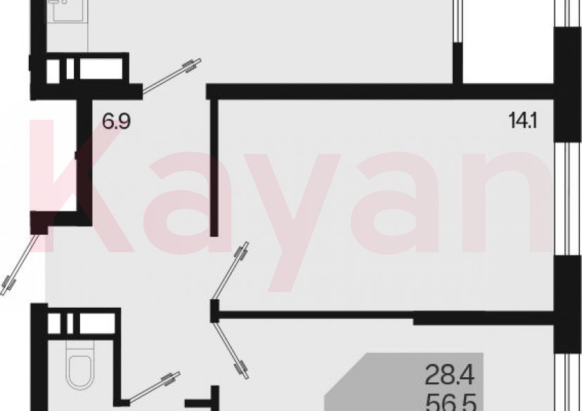 Продажа 3-комн. квартиры, 56.5 кв.м фото 0 Продажа 3-комн. квартиры, 56.5 кв.м фото 0