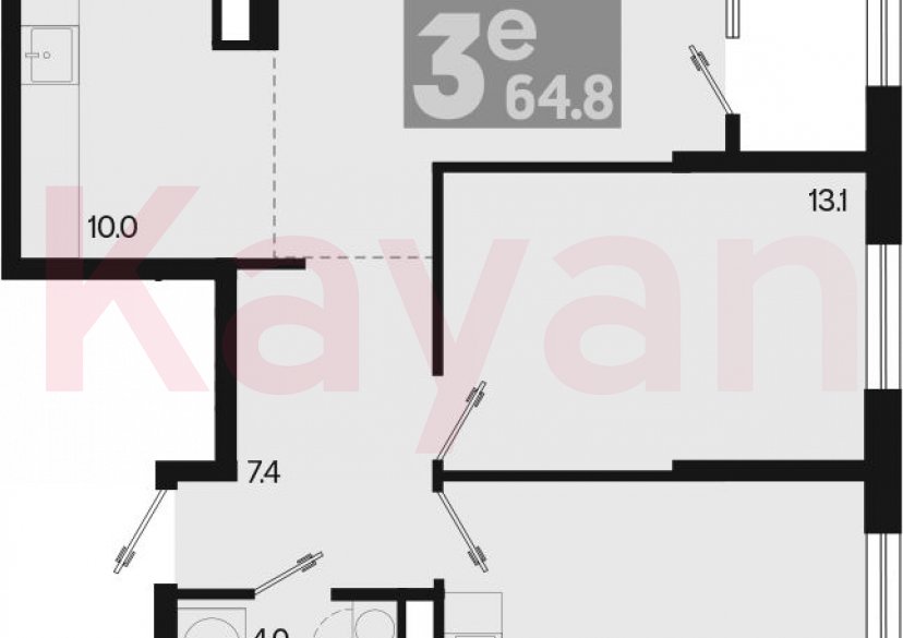 Продажа 3-комн. квартиры, 62.8 кв.м фото 0 Продажа 3-комн. квартиры, 62.8 кв.м фото 0