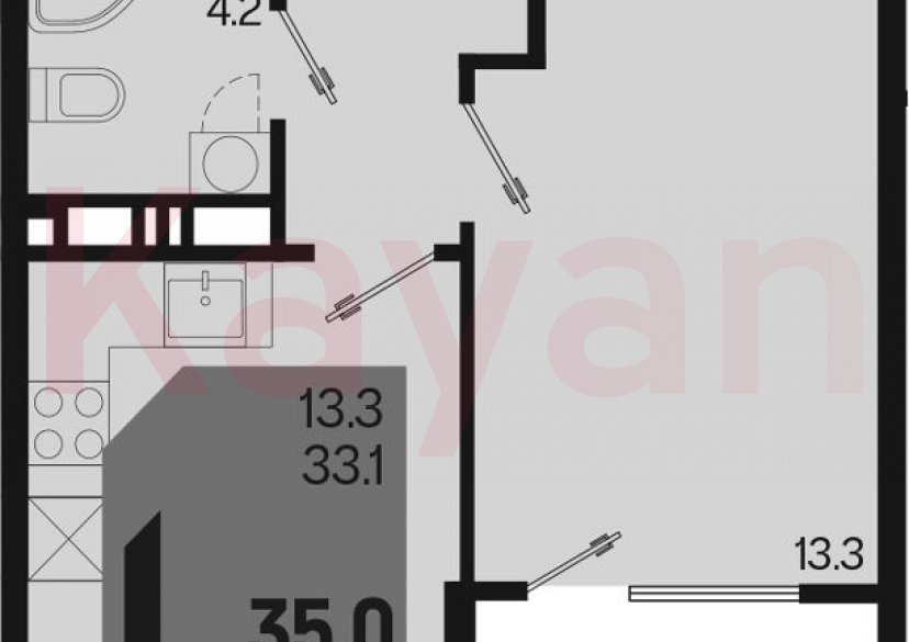 Продажа 1-комн. квартиры, 33.1 кв.м фото 0 Продажа 1-комн. квартиры, 33.1 кв.м фото 0