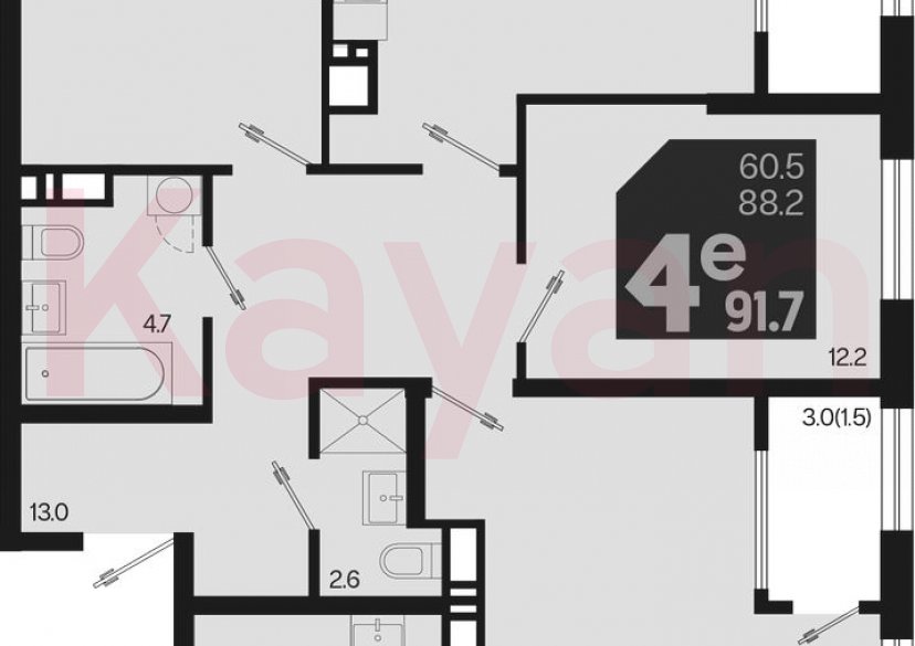 Продажа 4-комн. квартиры, 88.2 кв.м фото 0 Продажа 4-комн. квартиры, 88.2 кв.м фото 0