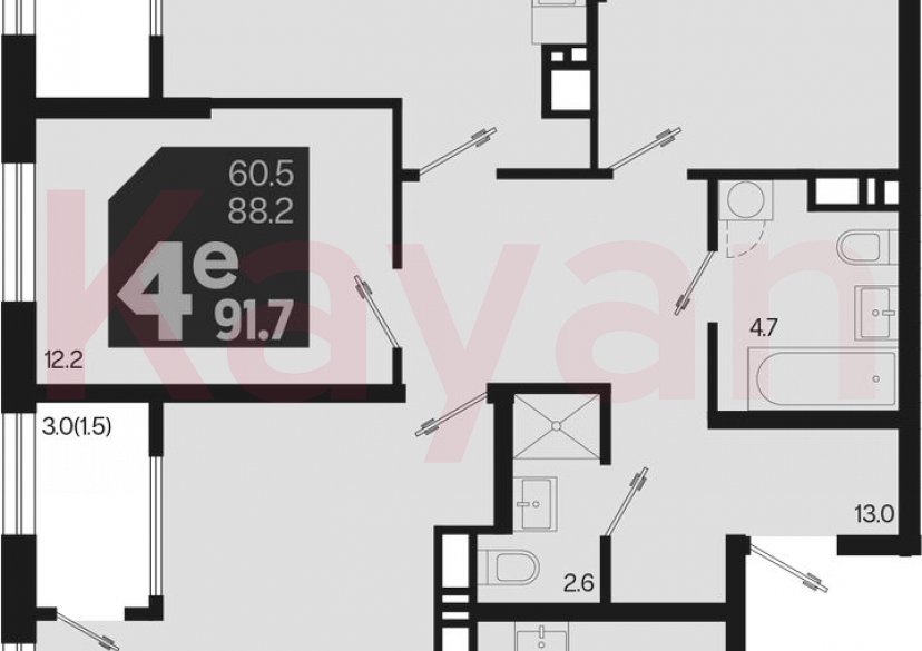 Продажа 4-комн. квартиры, 88.2 кв.м фото 0 Продажа 4-комн. квартиры, 88.2 кв.м фото 0