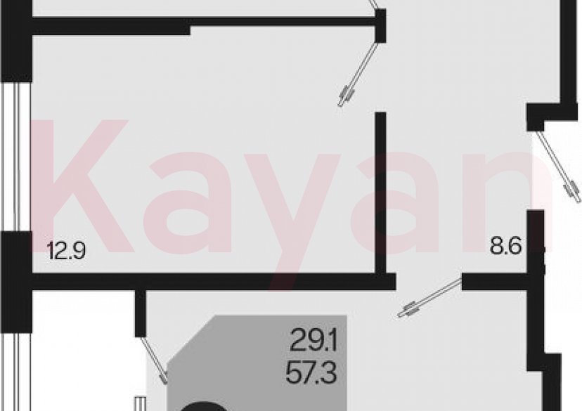 Продажа 2-комн. квартиры, 57.3 кв.м фото 0 Продажа 2-комн. квартиры, 57.3 кв.м фото 0