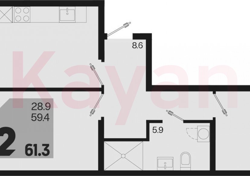 Продажа 3-комн. квартиры, 59.4 кв.м фото 0 Продажа 3-комн. квартиры, 59.4 кв.м фото 0