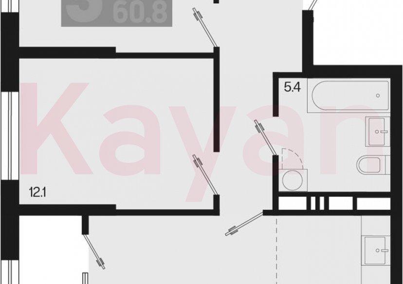 Продажа 3-комн. квартиры, 58.7 кв.м фото 0 Продажа 3-комн. квартиры, 58.7 кв.м фото 0