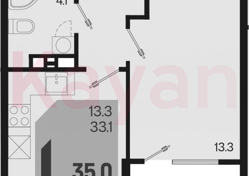 Продажа 1-комн. квартиры, 33.1 кв.м фото 0 Продажа 1-комн. квартиры, 33.1 кв.м фото 0