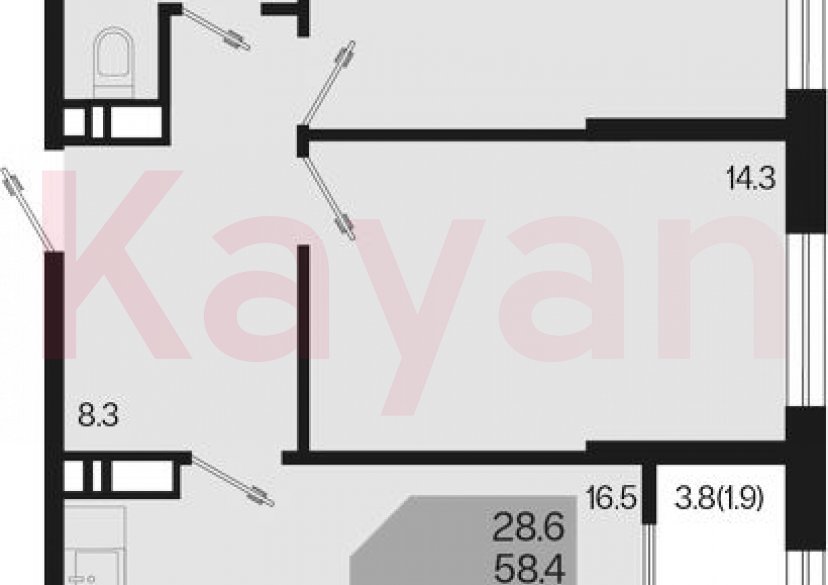 Продажа 3-комн. квартиры, 58.4 кв.м фото 0 Продажа 3-комн. квартиры, 58.4 кв.м фото 0