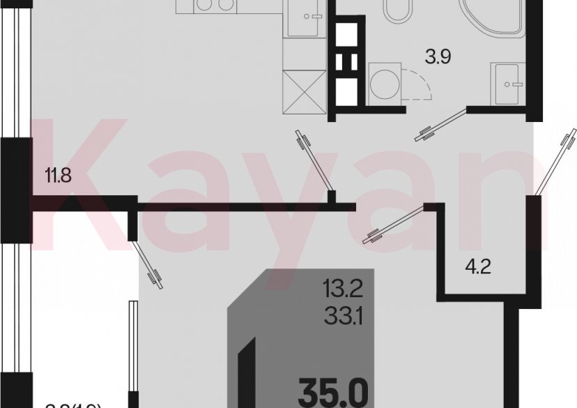 Продажа 1-комн. квартиры, 33.1 кв.м фото 0 Продажа 1-комн. квартиры, 33.1 кв.м фото 0