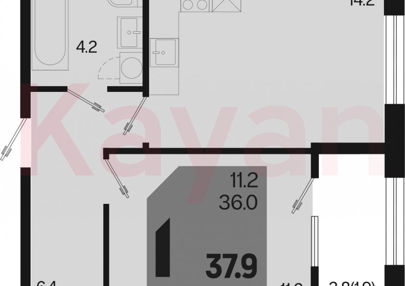 Продажа 1-комн. квартиры, 36 кв.м фото 0 Продажа 1-комн. квартиры, 36 кв.м фото 0