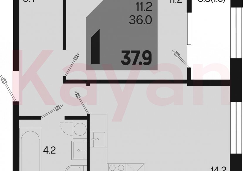 Продажа 1-комн. квартиры, 36 кв.м фото 0 Продажа 1-комн. квартиры, 36 кв.м фото 0