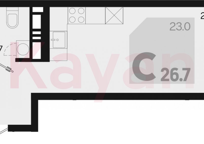 Продажа студии, 26.7 кв.м фото 0 Продажа студии, 26.7 кв.м фото 0