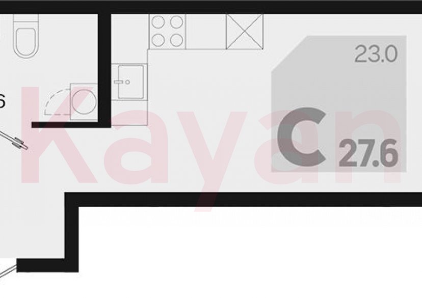 Продажа студии, 27.6 кв.м фото 0 Продажа студии, 27.6 кв.м фото 0