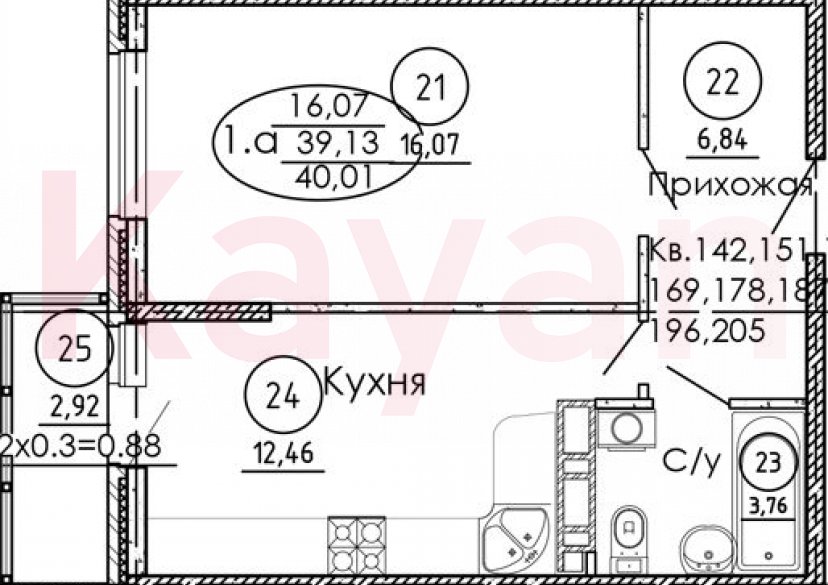 Продажа 1-комн. квартиры, 39.13 кв.м фото 0 Продажа 1-комн. квартиры, 39.13 кв.м фото 0