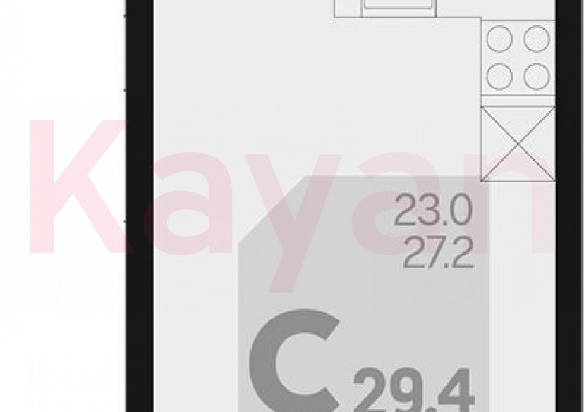 Продажа студии, 27.2 кв.м фото 0