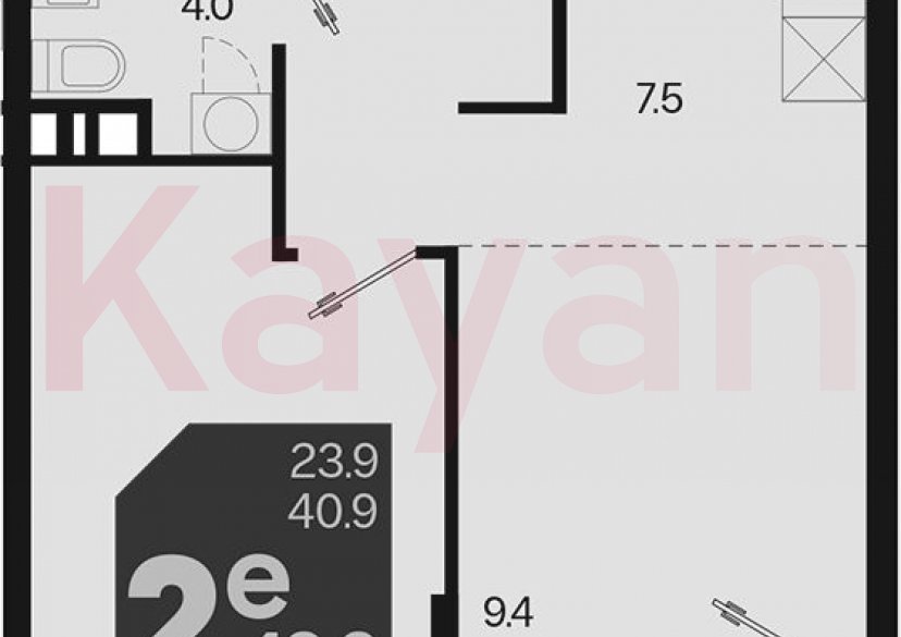 Продажа 2-комн. квартиры, 40.9 кв.м фото 0 Продажа 2-комн. квартиры, 40.9 кв.м фото 0
